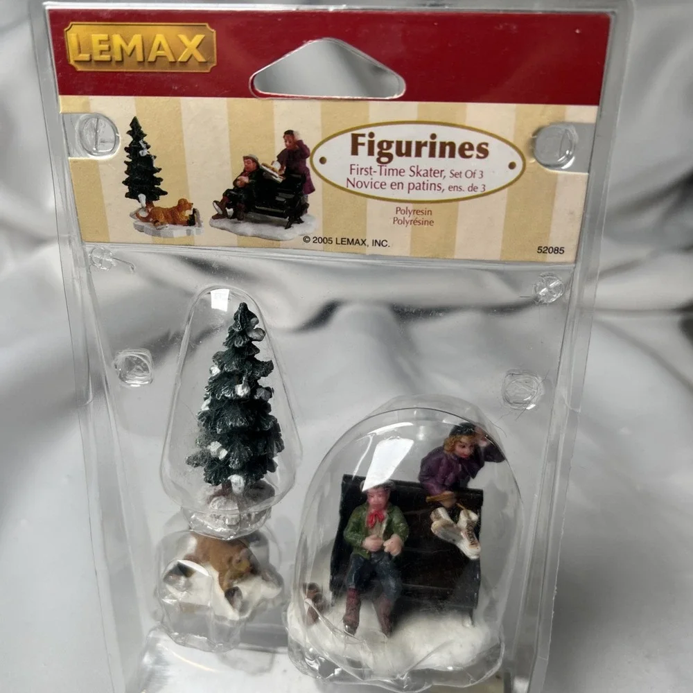 Vintage 2005 Lemax FIRST TIME SKATER Figurines Christmas‎ Figure Set 52085